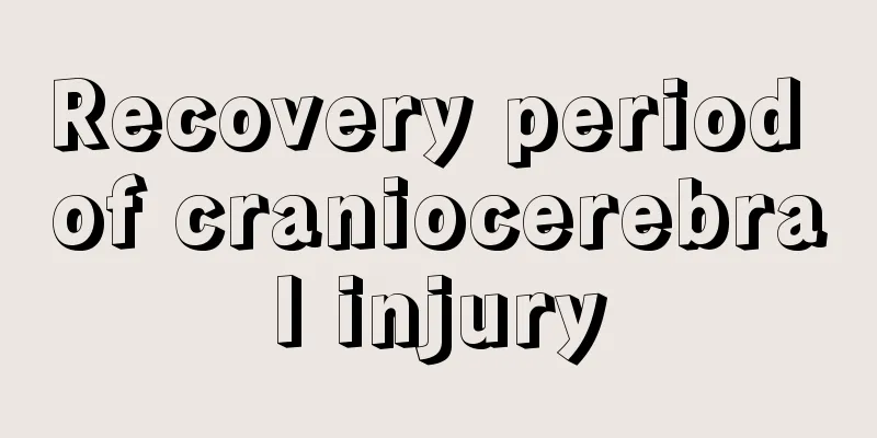 Recovery period of craniocerebral injury