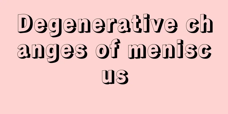 Degenerative changes of meniscus
