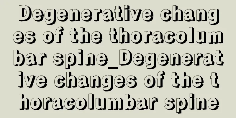 Degenerative changes of the thoracolumbar spine_Degenerative changes of the thoracolumbar spine