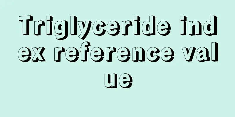 Triglyceride index reference value