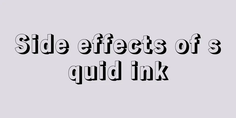 Side effects of squid ink