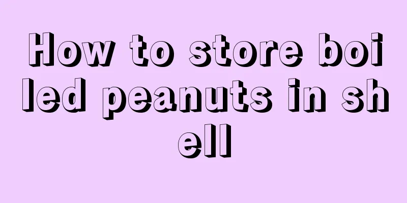 How to store boiled peanuts in shell