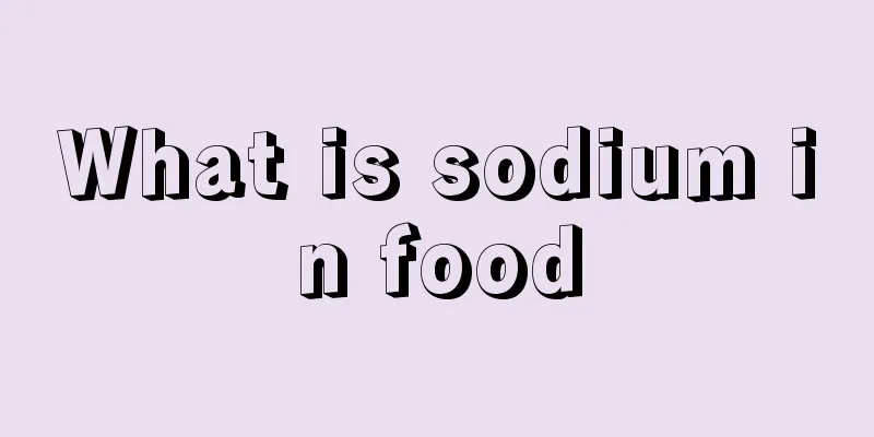 What is sodium in food