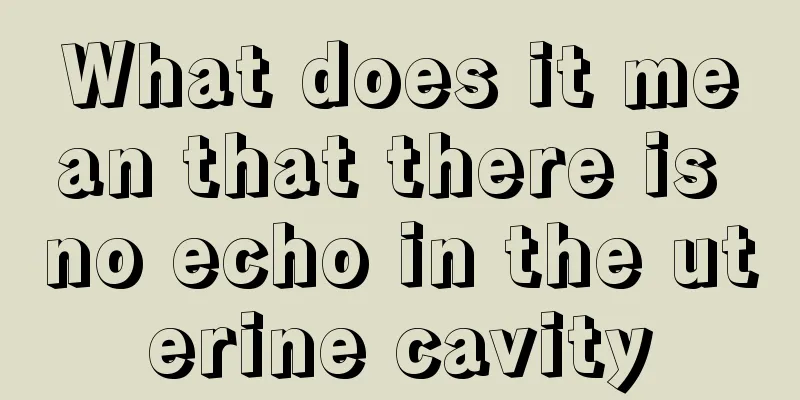 What does it mean that there is no echo in the uterine cavity