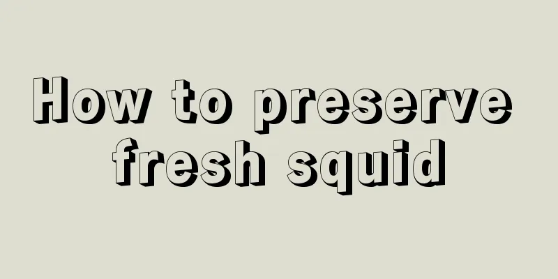 How to preserve fresh squid
