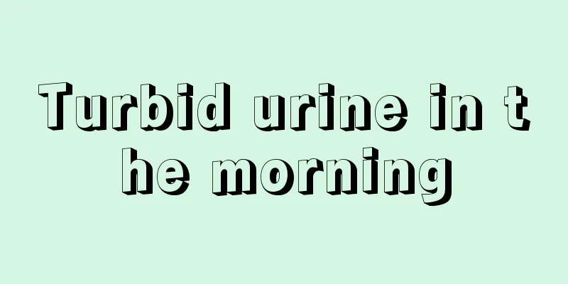 Turbid urine in the morning