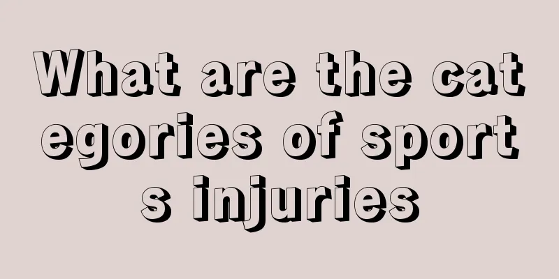 What are the categories of sports injuries
