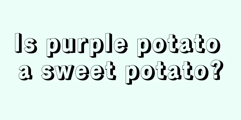 Is purple potato a sweet potato?
