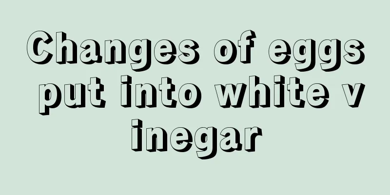 Changes of eggs put into white vinegar