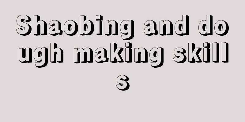 Shaobing and dough making skills