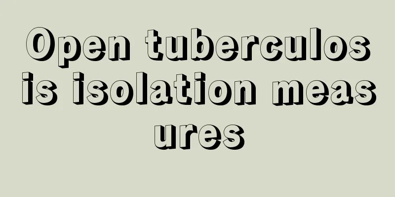 Open tuberculosis isolation measures
