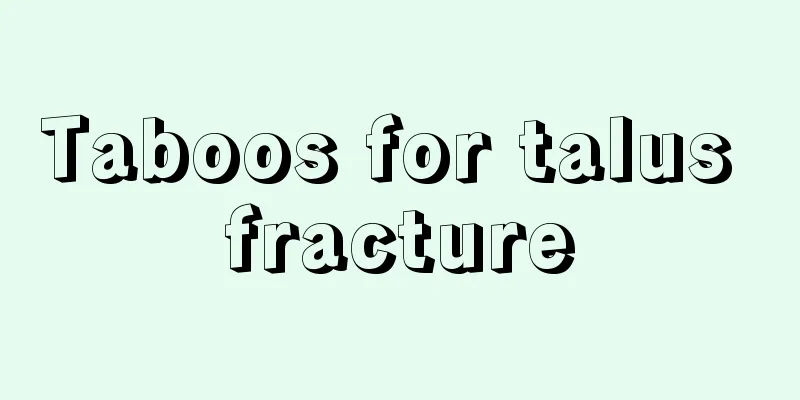 Taboos for talus fracture