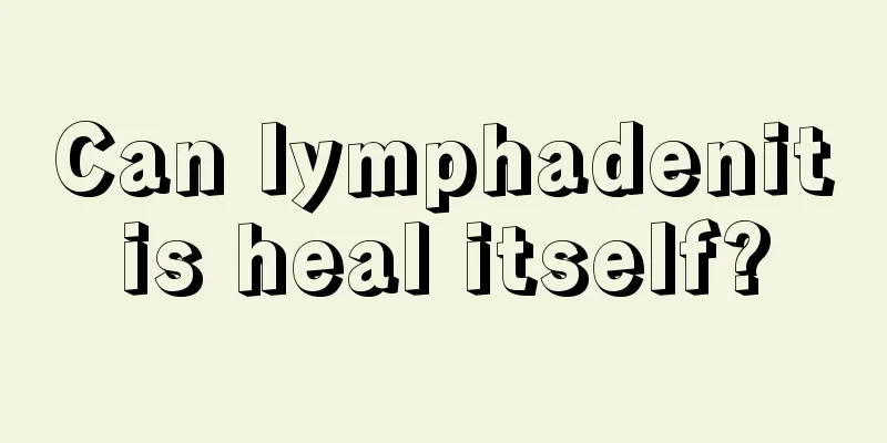 Can lymphadenitis heal itself?