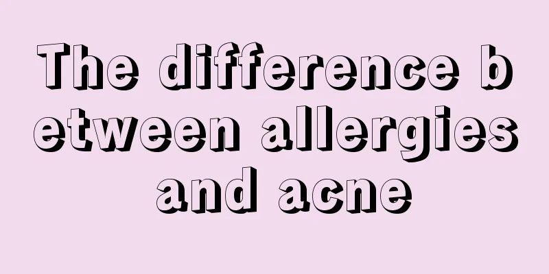 The difference between allergies and acne