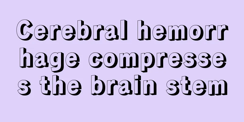 Cerebral hemorrhage compresses the brain stem