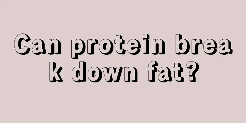 Can protein break down fat?