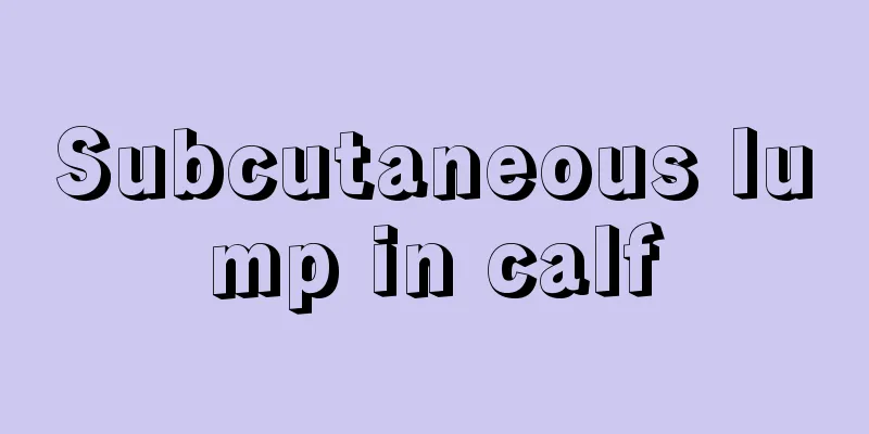 Subcutaneous lump in calf