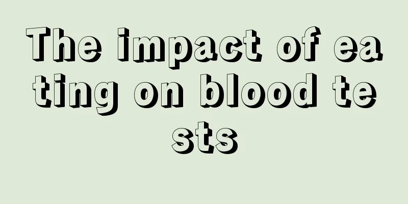 The impact of eating on blood tests