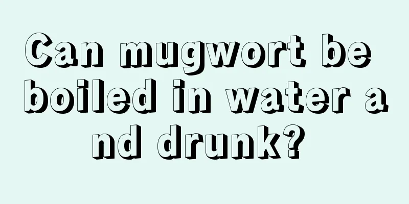 Can mugwort be boiled in water and drunk? 