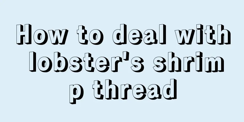 How to deal with lobster's shrimp thread