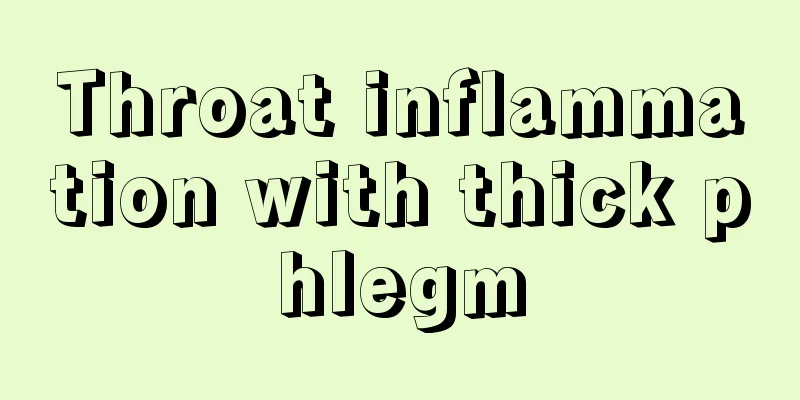 Throat inflammation with thick phlegm