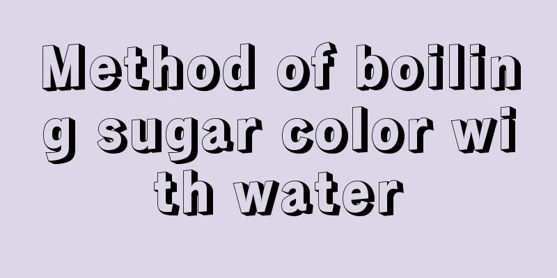 Method of boiling sugar color with water