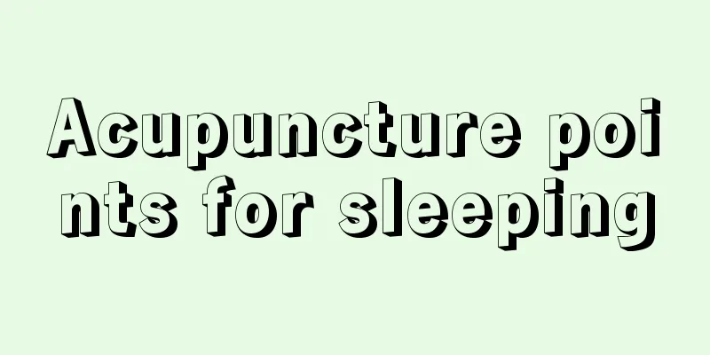 Acupuncture points for sleeping