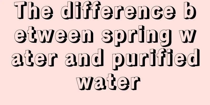 The difference between spring water and purified water