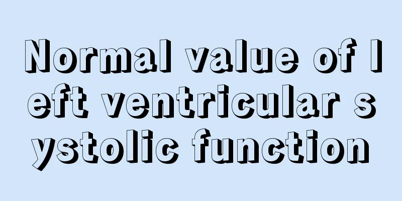 Normal value of left ventricular systolic function