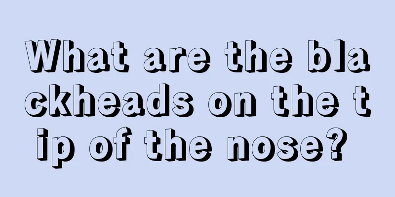 What are the blackheads on the tip of the nose? 