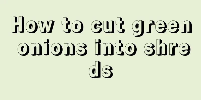 How to cut green onions into shreds