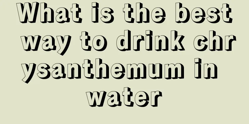 What is the best way to drink chrysanthemum in water