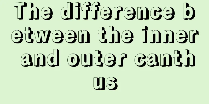 The difference between the inner and outer canthus