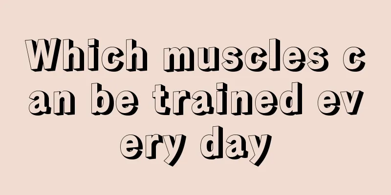 Which muscles can be trained every day