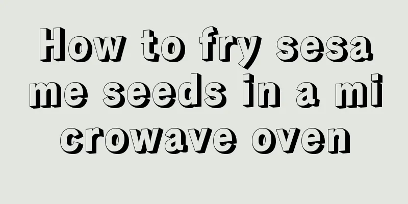 How to fry sesame seeds in a microwave oven