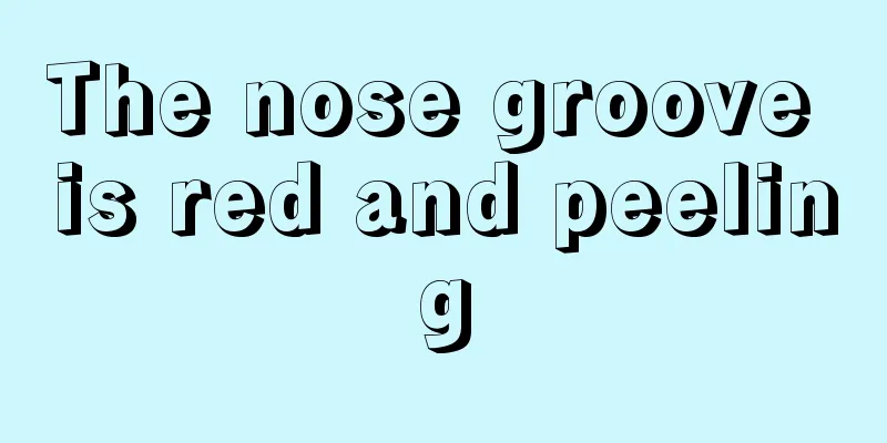 The nose groove is red and peeling