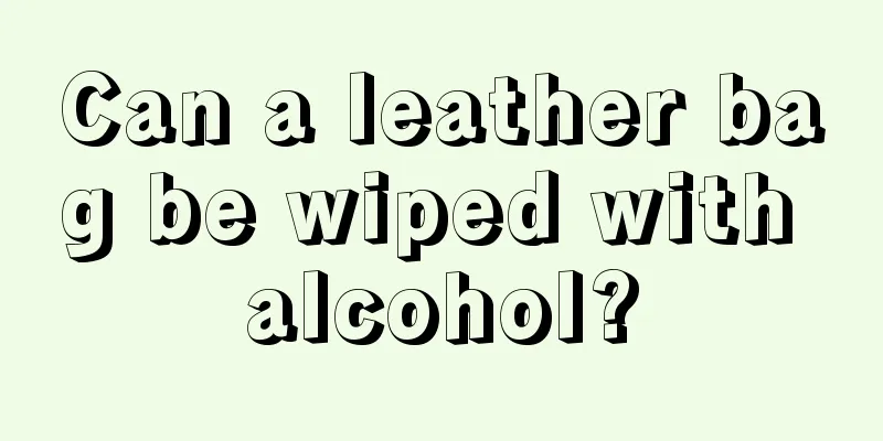 Can a leather bag be wiped with alcohol?