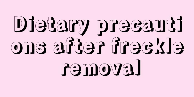 Dietary precautions after freckle removal