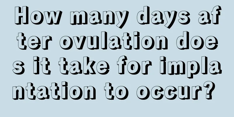 How many days after ovulation does it take for implantation to occur? 