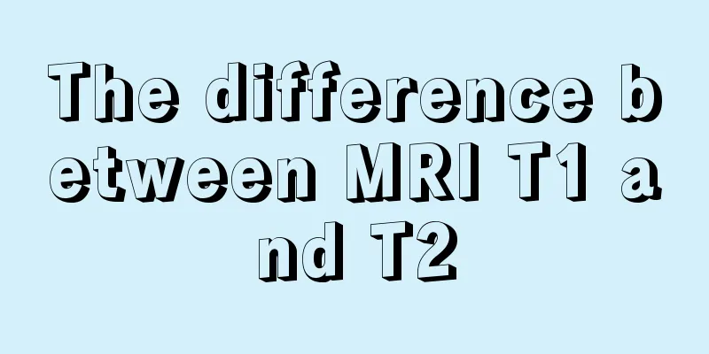 The difference between MRI T1 and T2