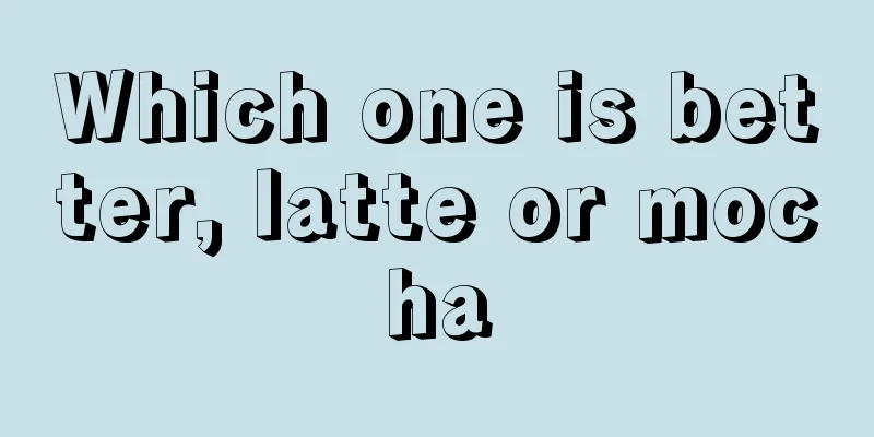 Which one is better, latte or mocha