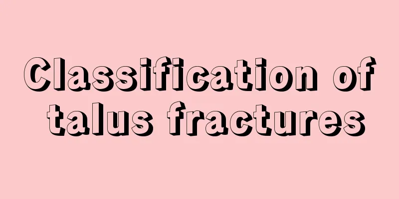 Classification of talus fractures