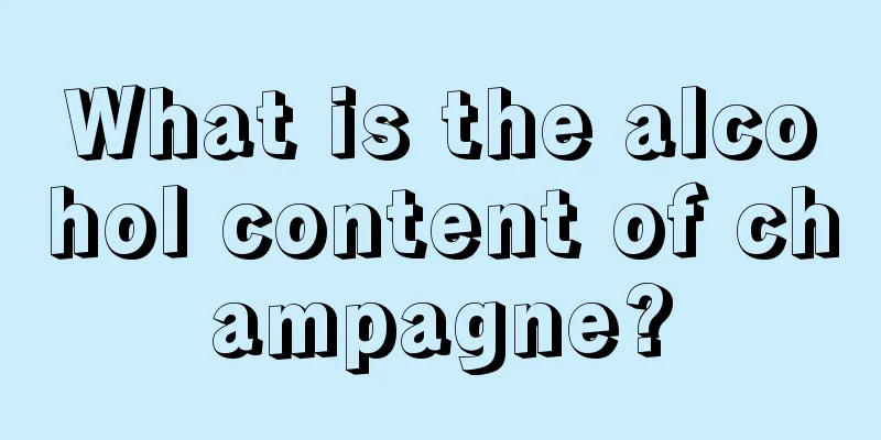 What is the alcohol content of champagne?