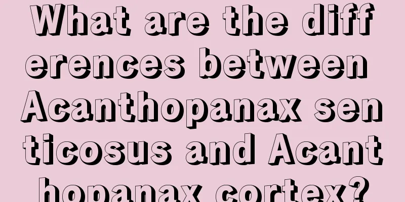 What are the differences between Acanthopanax senticosus and Acanthopanax cortex?