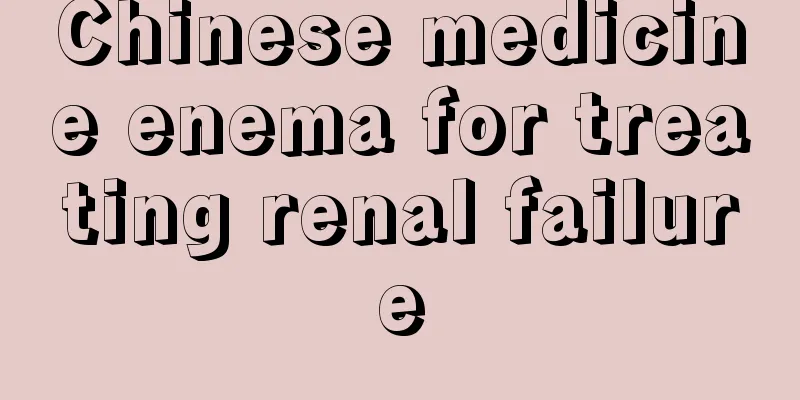 Chinese medicine enema for treating renal failure