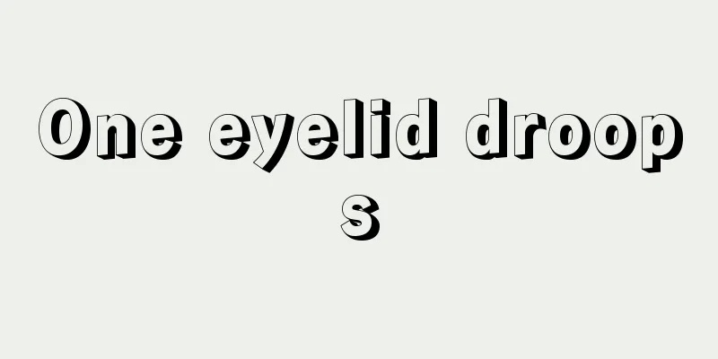 One eyelid droops