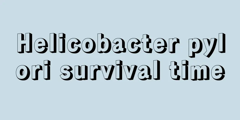 Helicobacter pylori survival time