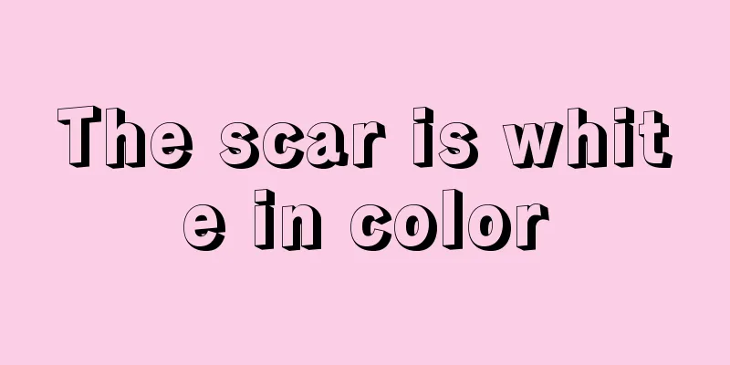The scar is white in color