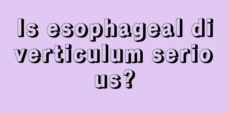 Is esophageal diverticulum serious?