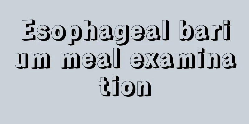 Esophageal barium meal examination